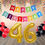 Thumbnail: Number 46 Foil Balloon with 25 Nos Black Red Balloons and Happy Birthday Banner