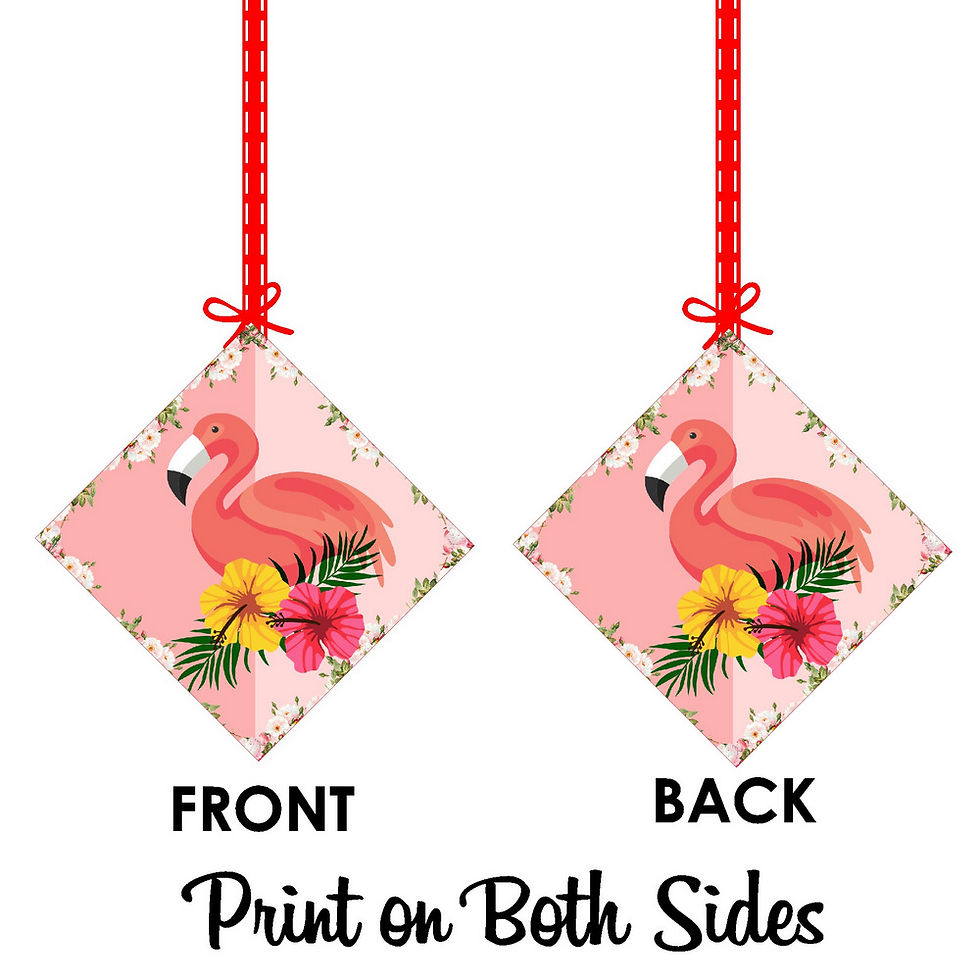Thumbnail: Flamingo Theme Ceiling Hangings Birthday Cutout for Party - Pack of 12