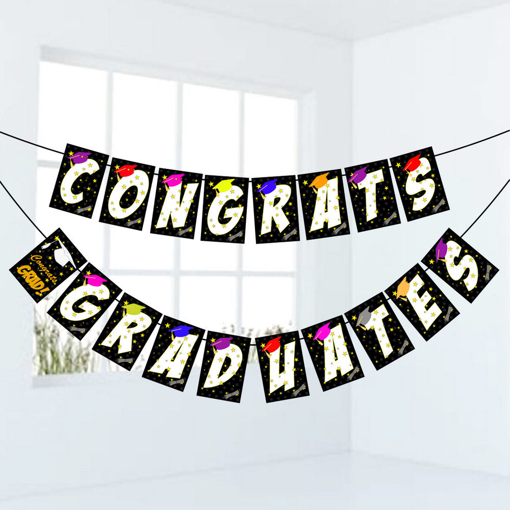 Congrats Graduates Banner Bunting