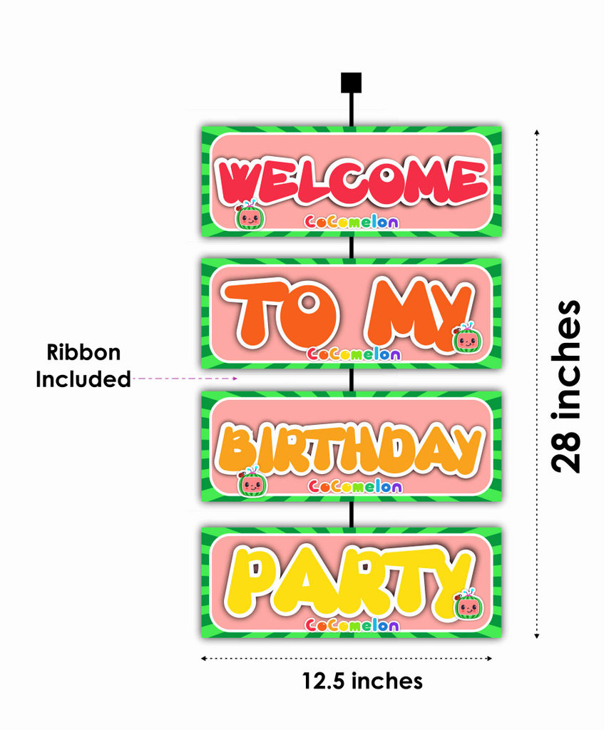 Thumbnail: Cocomelon Welcome to My Birthday Party Board for Party Entrance 2.3 Feet
