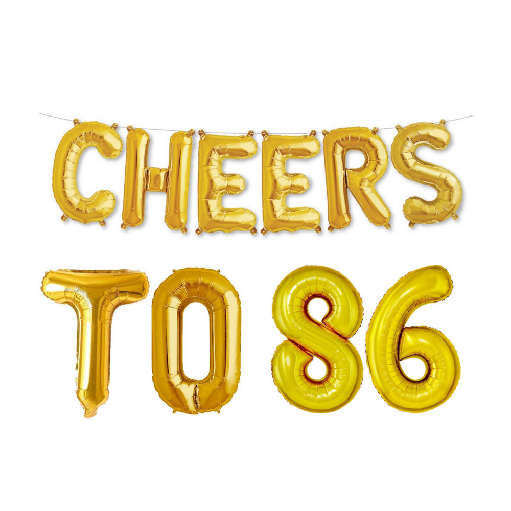 Cheers to 86 Foil Balloon - 16 Inches
