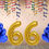 Thumbnail: Number 66 Foil Balloon with 25 Nos Blue Balloons