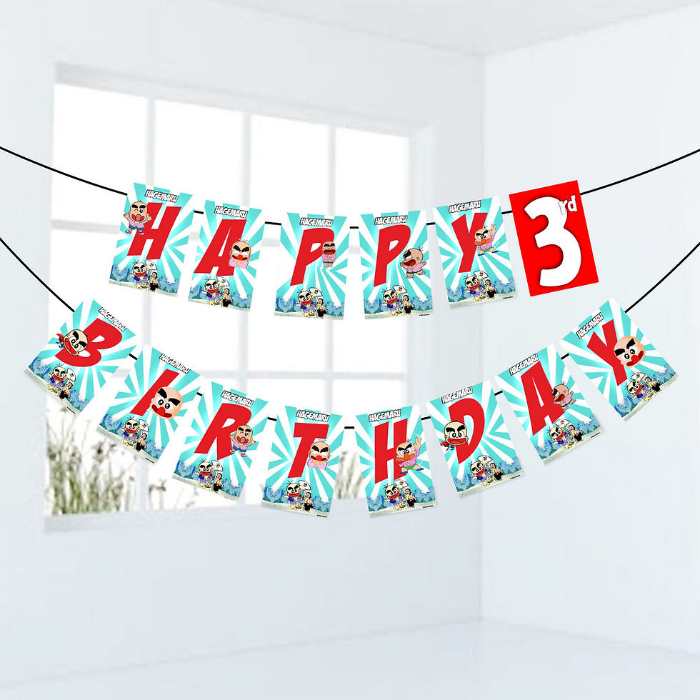 Thumbnail: Haagemaru Number Birthday Banner for Birthday Background and Celebration