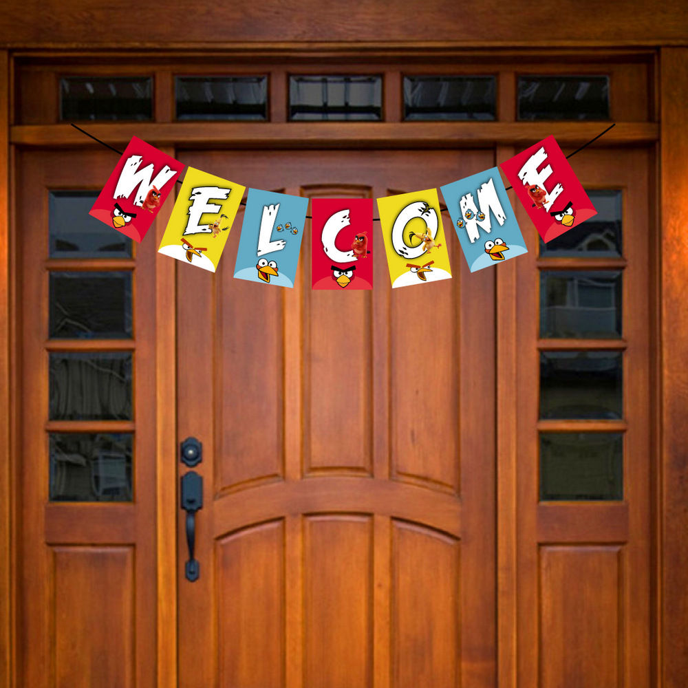 Angry Birds Welcome Banner for Party Entrance