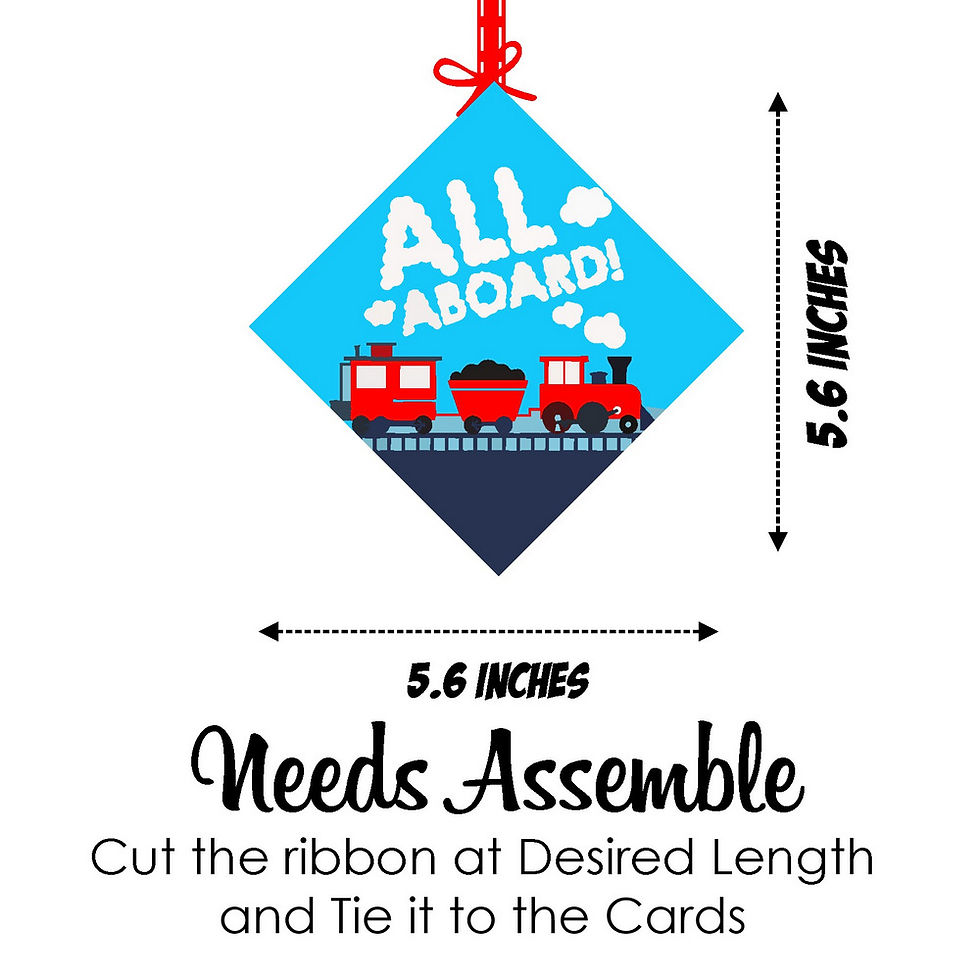 Thumbnail: Train Theme Ceiling Hangings Birthday Cutout for Party - Pack of 12