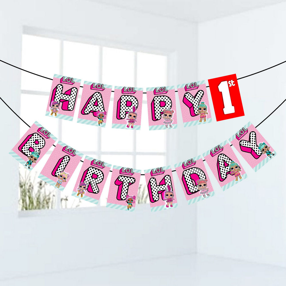 LOL Number Birthday Banner for Birthday Background and Celebration