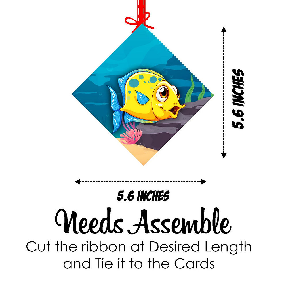 Thumbnail: Ocean Underwater Theme Ceiling Hangings Birthday Cutout for Party - Pack of 12