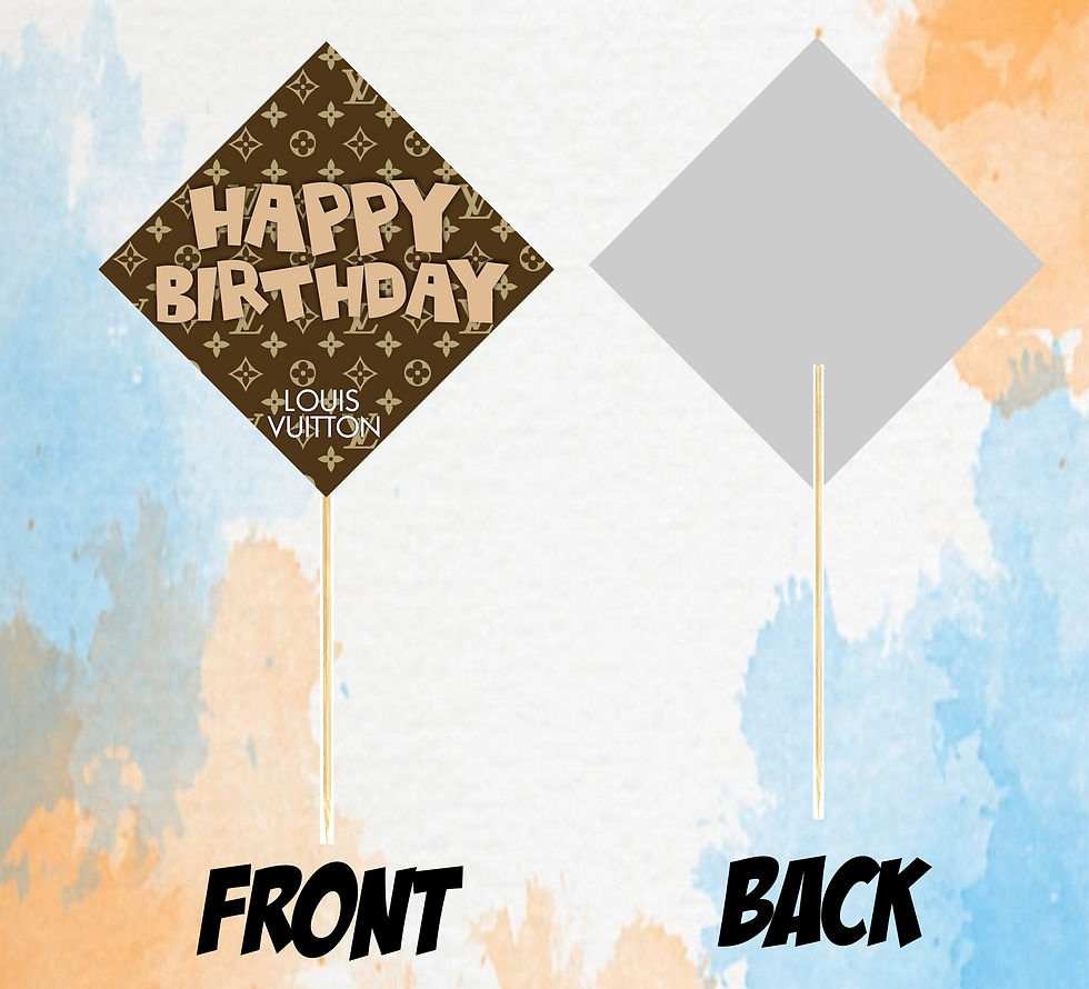 Thumbnail: Louis Vuittion Theme Photo Props for Party Photo Booth - Pack of 10