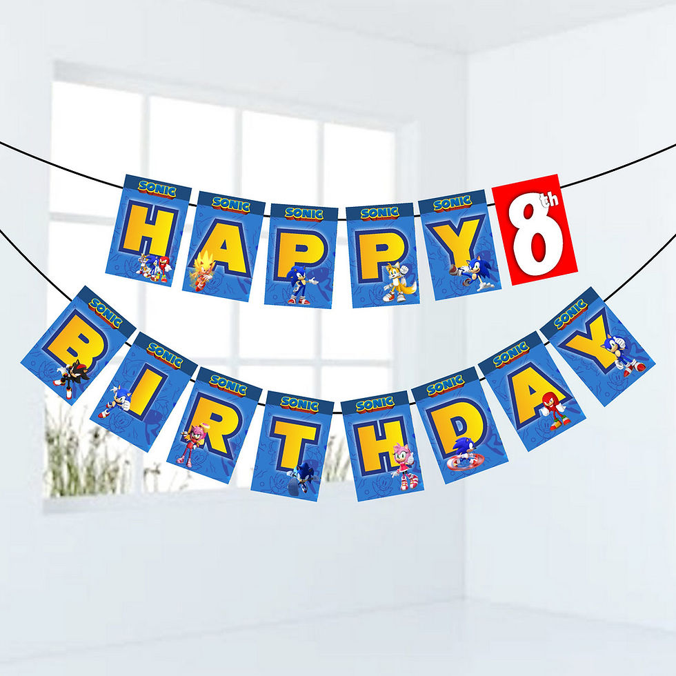 Thumbnail: Sonic Number Birthday Banner for Birthday Background and Celebration