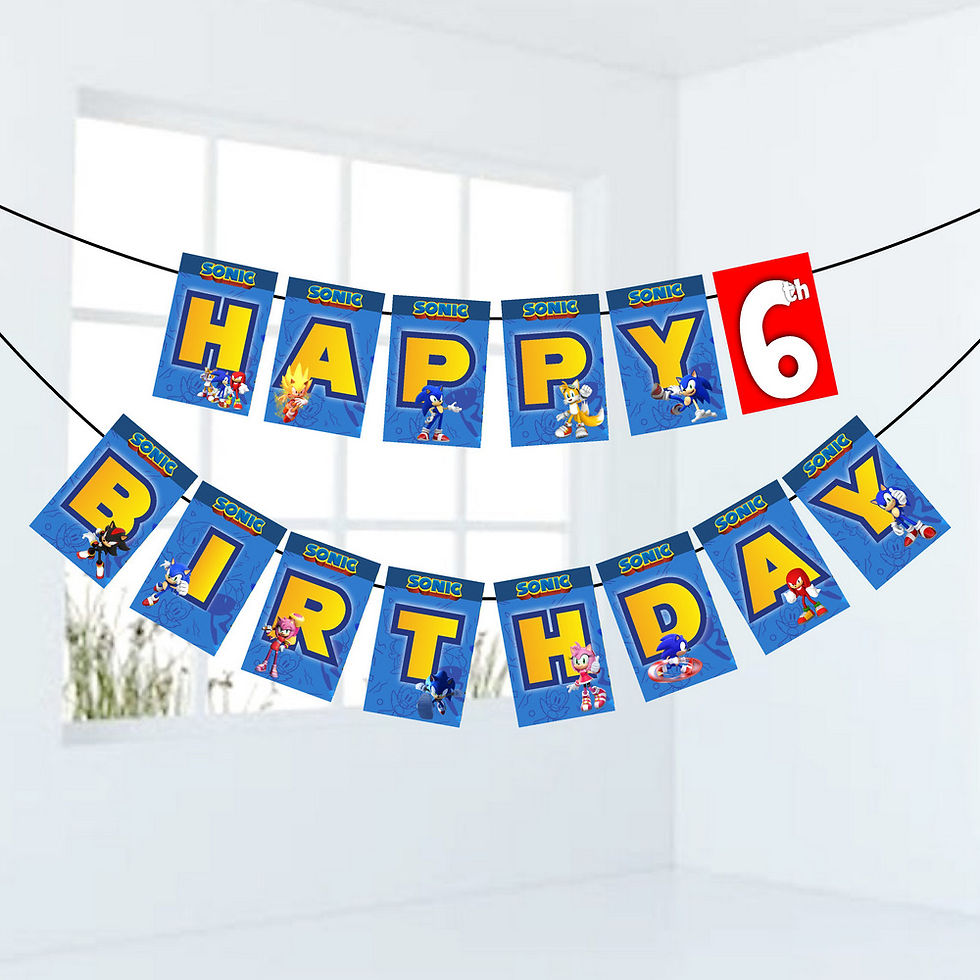 Thumbnail: Sonic Number Birthday Banner for Birthday Background and Celebration