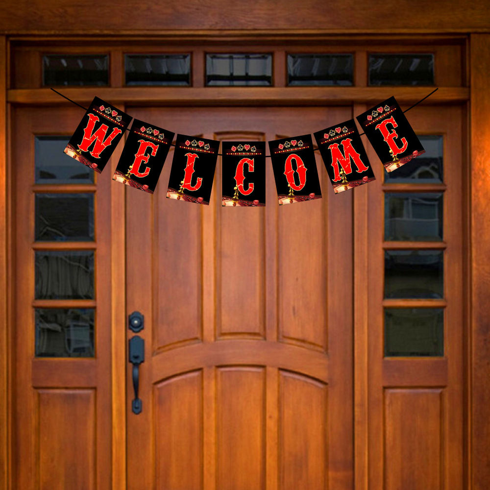 Casino Welcome Banner for Party Entrance
