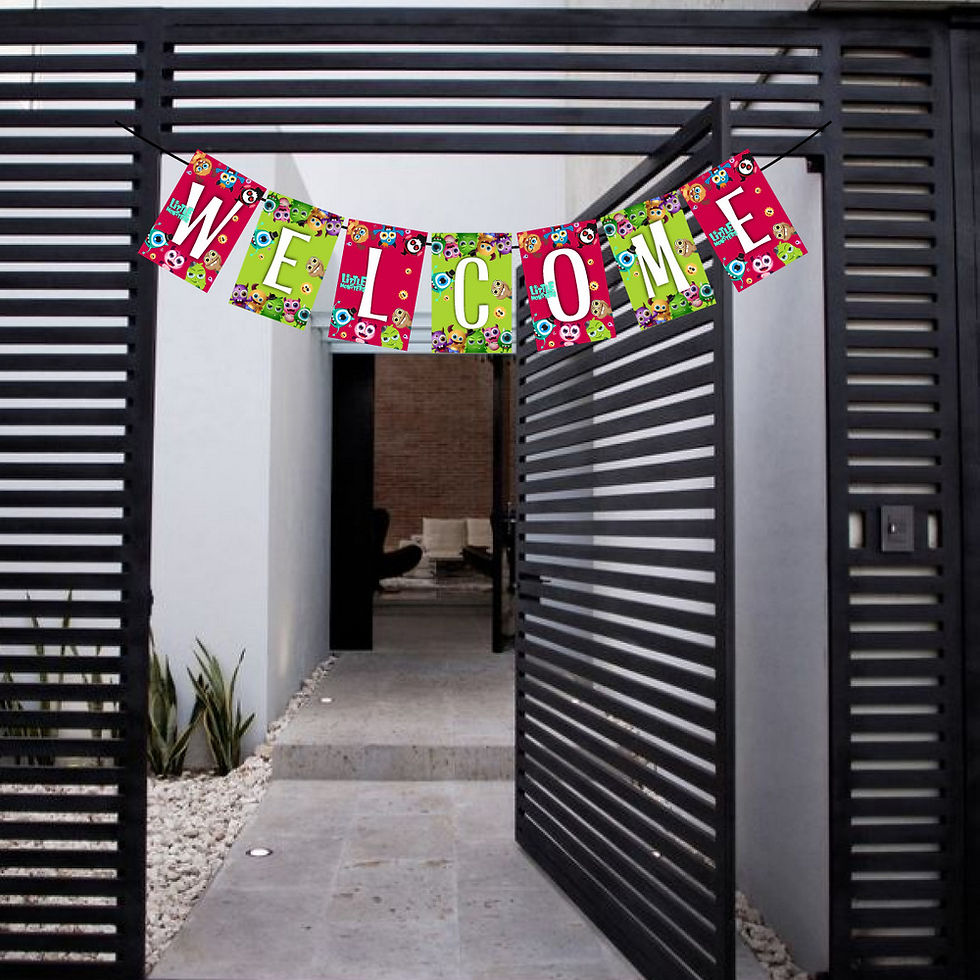 Thumbnail: Little Monster Welcome Banner for Party Entrance