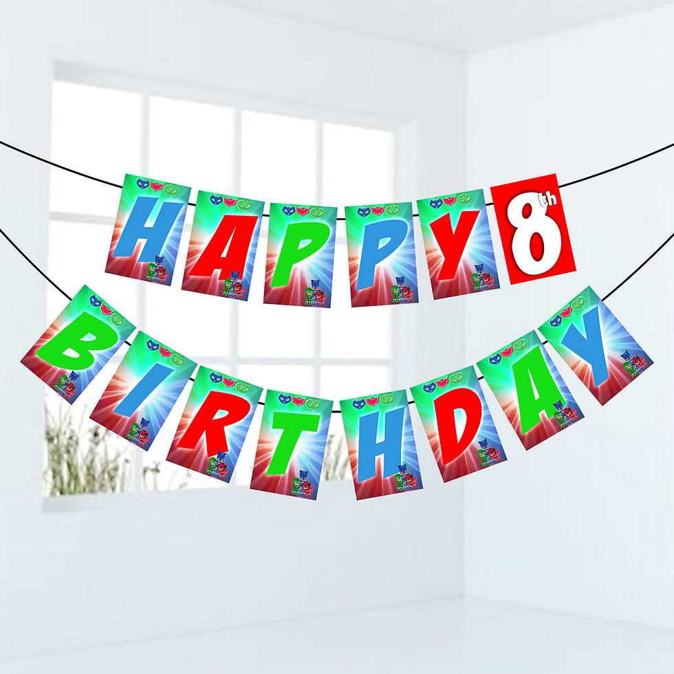 Thumbnail: PJ Mask Number Birthday Banner for Birthday Background and Celebration
