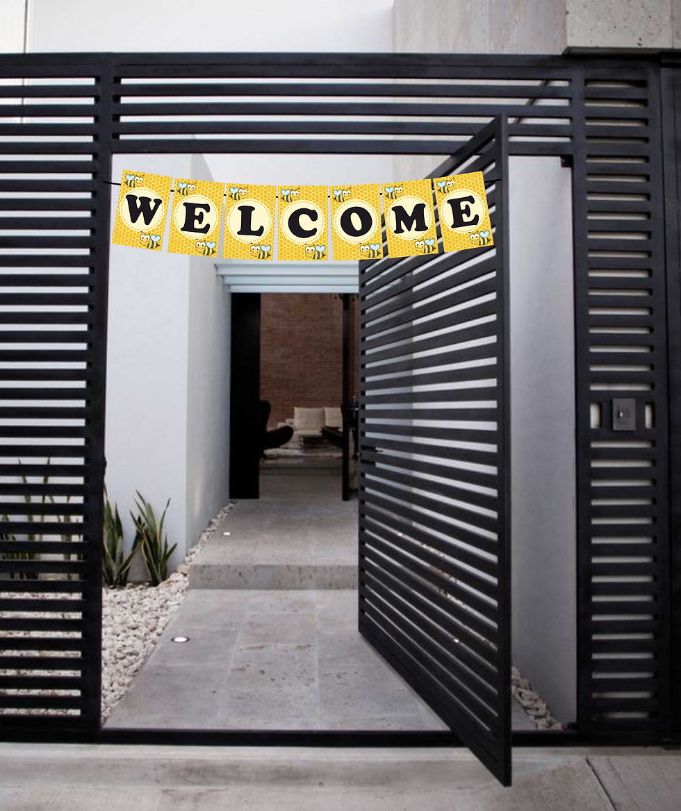 Thumbnail: Honey Bee Welcome Banner for Party Entrance