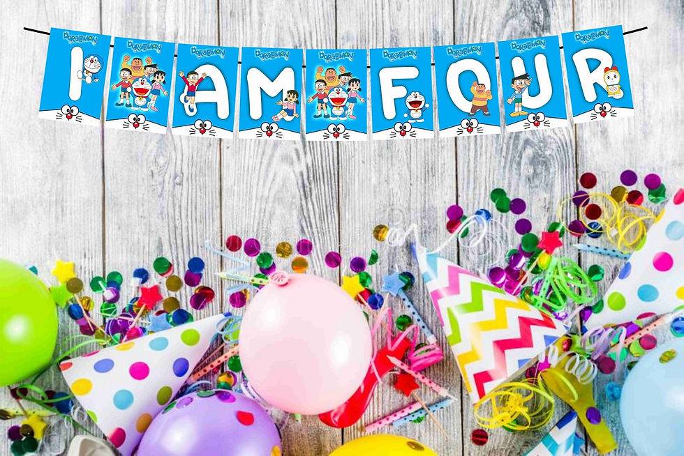 Thumbnail: Doraemon Age Birthday Banner for Birthday Background and Celebration