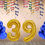Thumbnail: Number 39 Foil Balloon with 25 Nos Blue Balloons