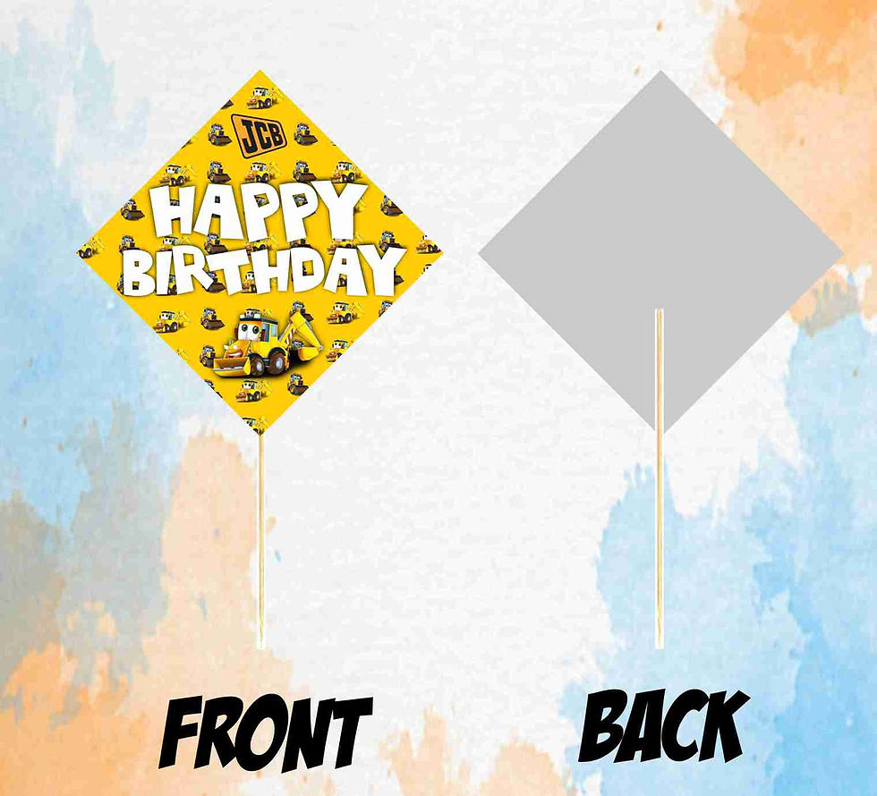 Thumbnail: JCB Theme Photo Props for Party Photo Booth - Pack of 10