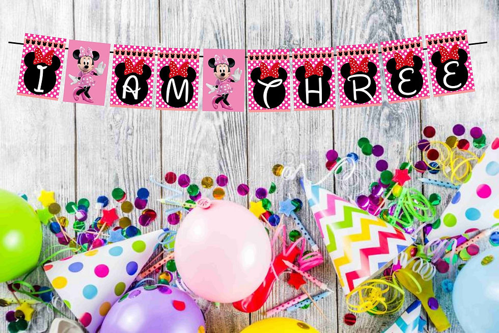 Thumbnail: Minnie Age Birthday Banner for Birthday Background and Celebration