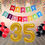 Thumbnail: Number 35 Foil Balloon with 25 Nos Black Red Balloons and Happy Birthday Banner