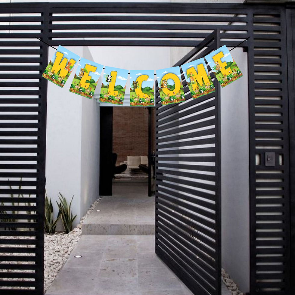 Thumbnail: Zoo Welcome Banner for Party Entrance