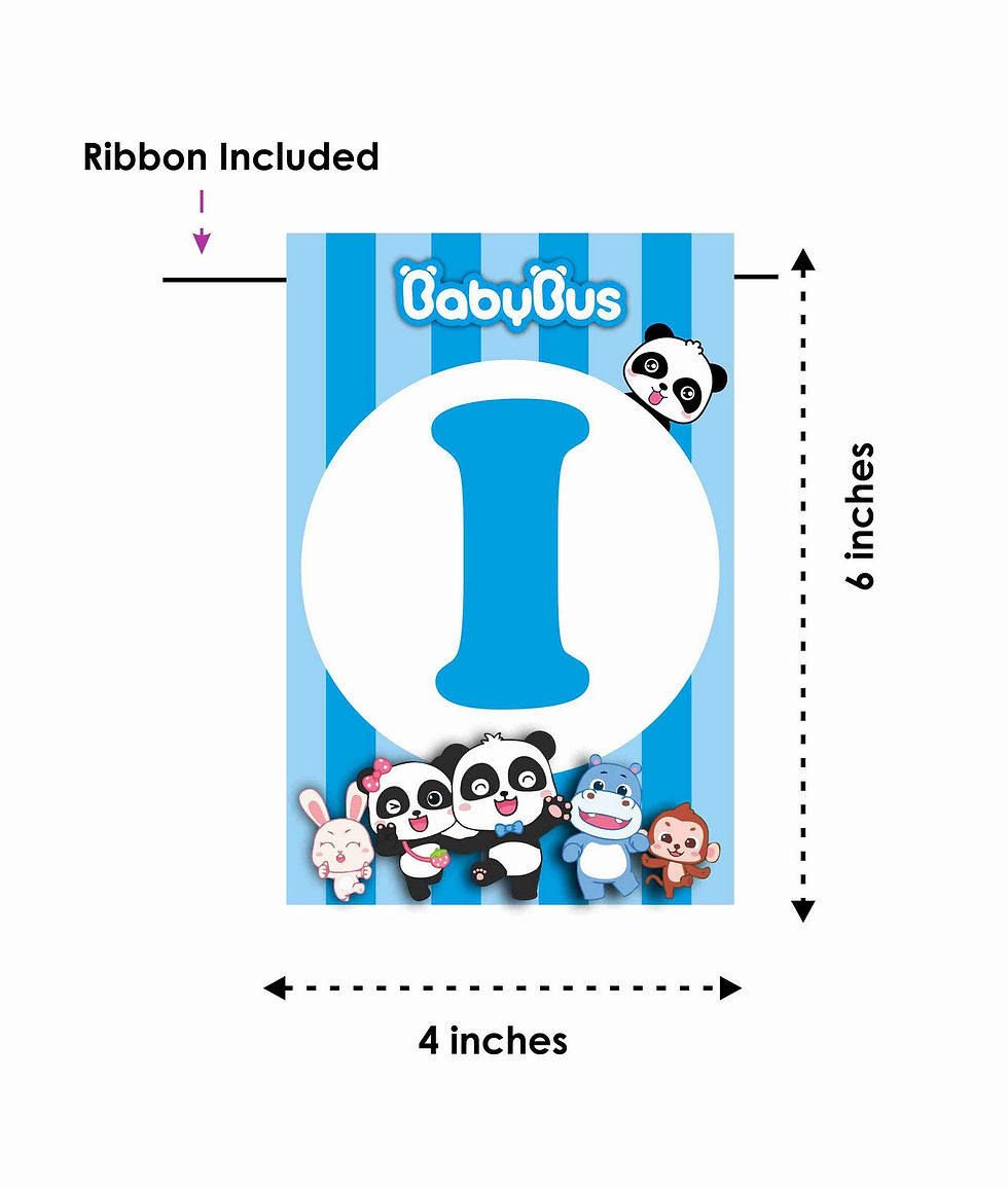 Thumbnail: Baby Bus Age Birthday Banner for Birthday Background and Celebration