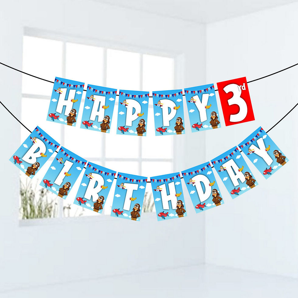 Thumbnail: Pilot Number Birthday Banner for Birthday Background and Celebration
