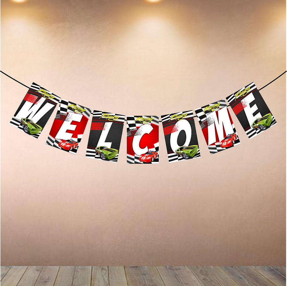 Thumbnail: Sports Car Welcome Banner for Party Entrance
