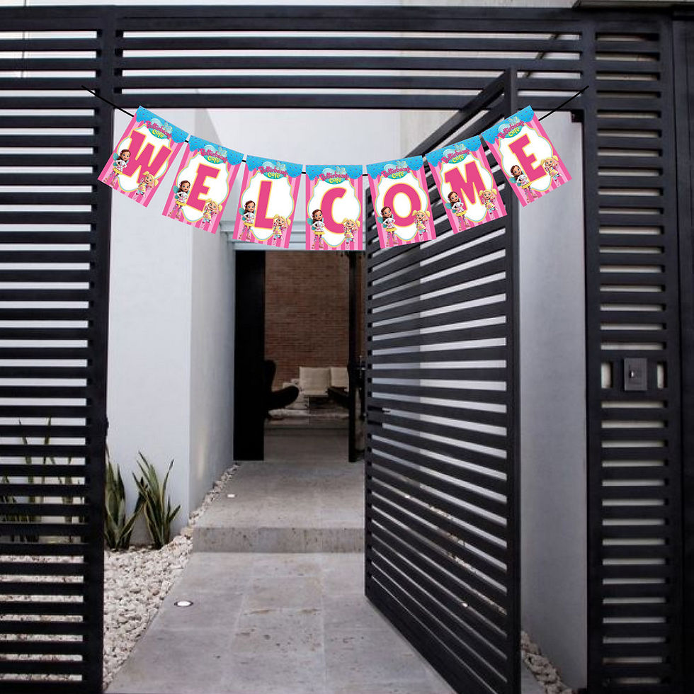 Thumbnail: Butter Beans Cafe Welcome Banner for Party Entrance