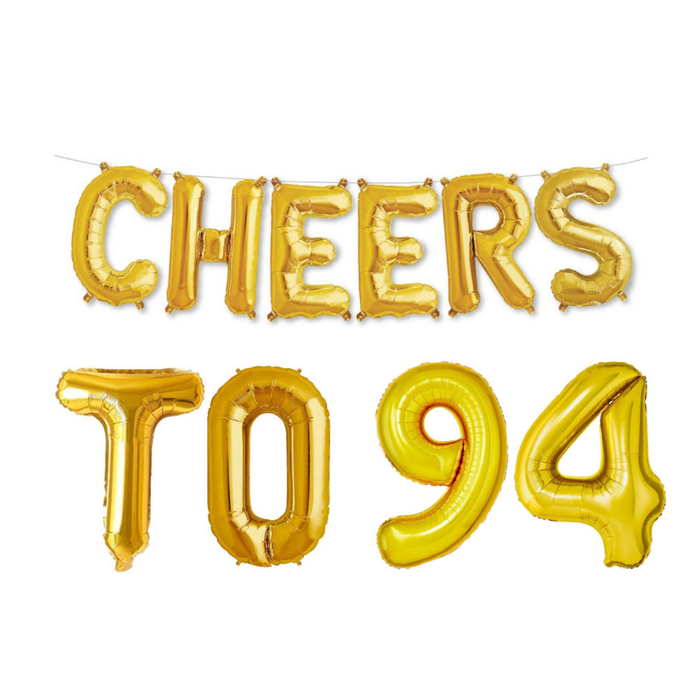 Cheers to 94 Foil Balloon - 16 Inches