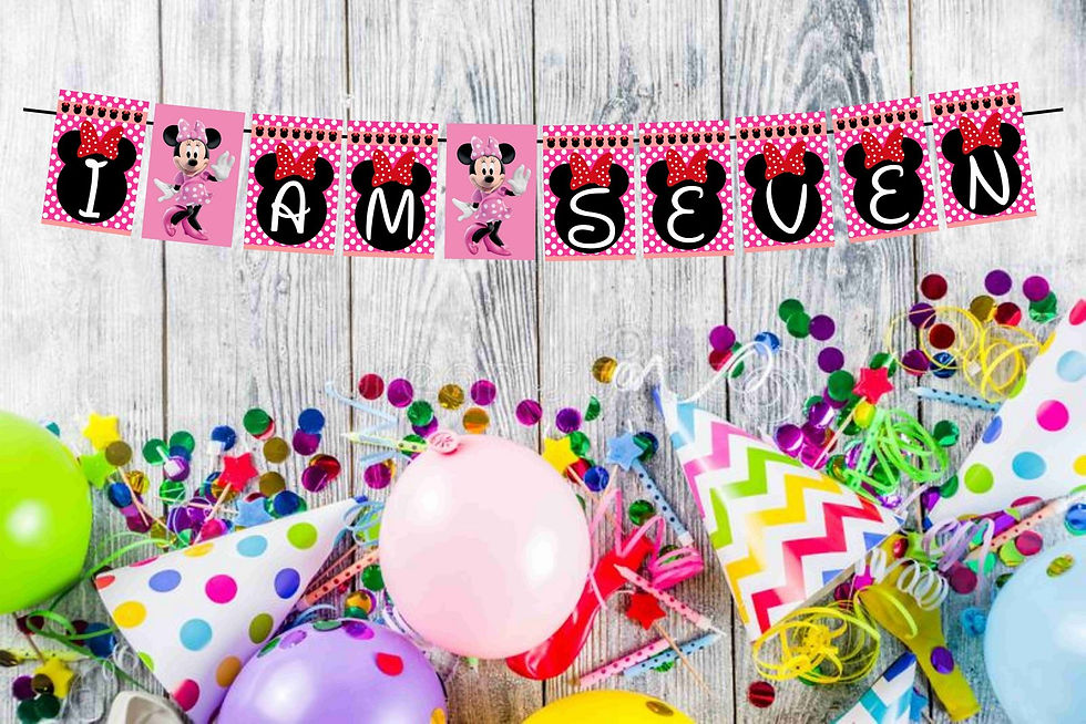 Thumbnail: Minnie Age Birthday Banner for Birthday Background and Celebration