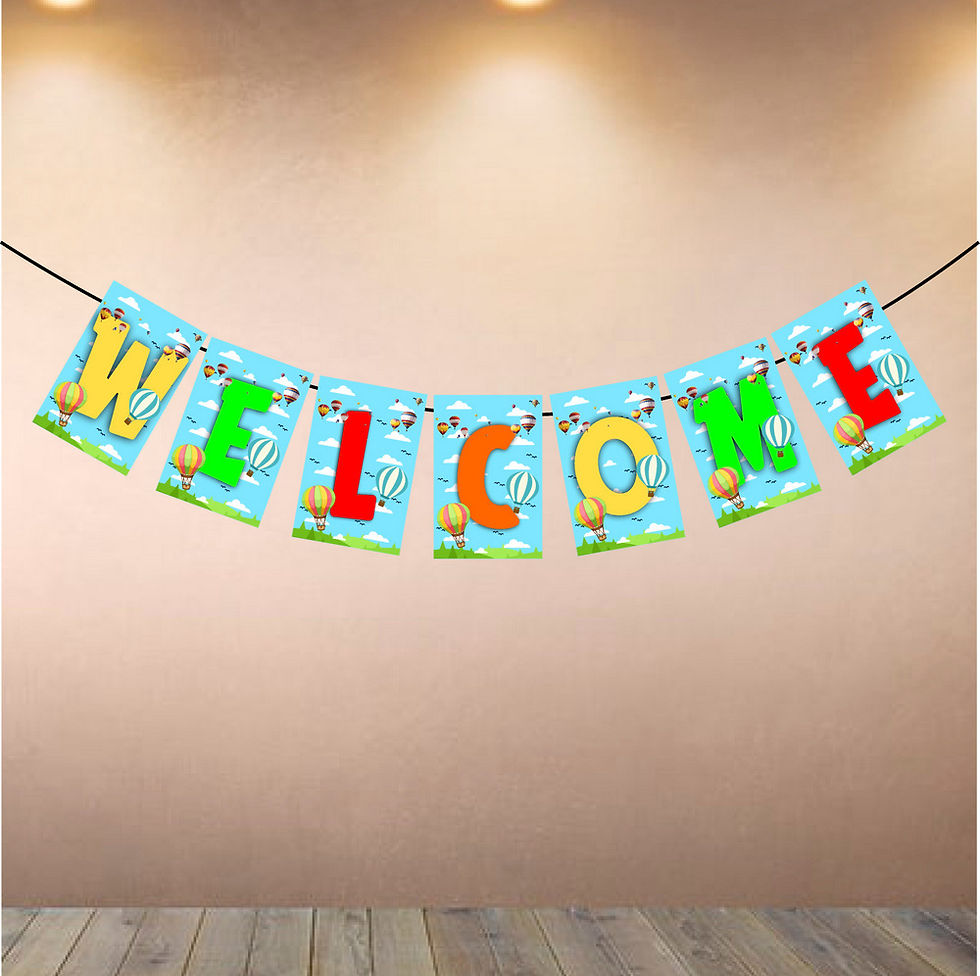 Thumbnail: Hotair Balloon Welcome Banner for Party Entrance