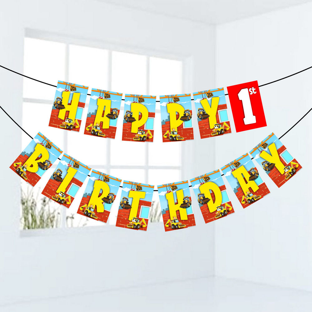 JCB Number Birthday Banner for Birthday Background and Celebration
