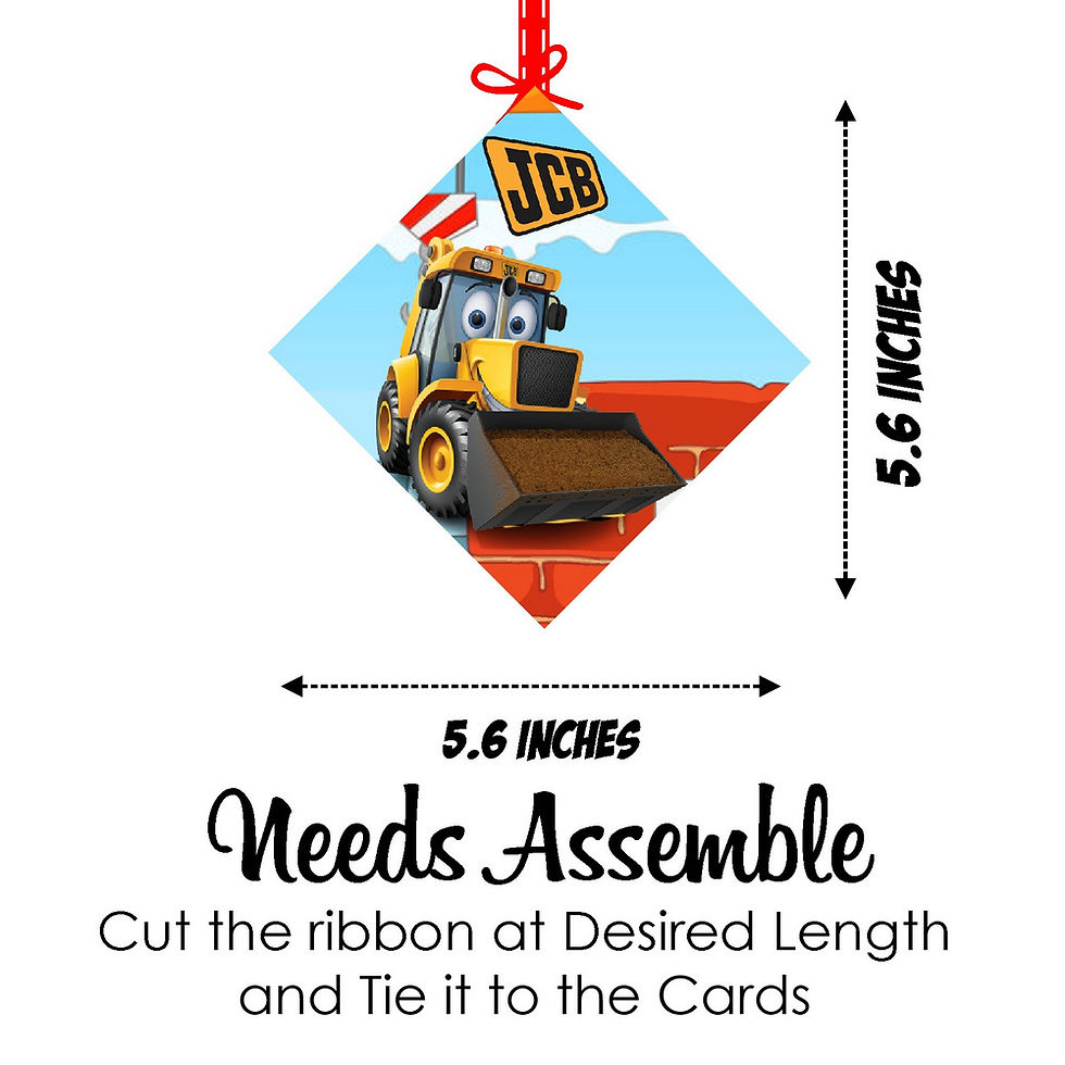 Thumbnail: JCB Theme Ceiling Hangings Birthday Cutout for Party - Pack of 12