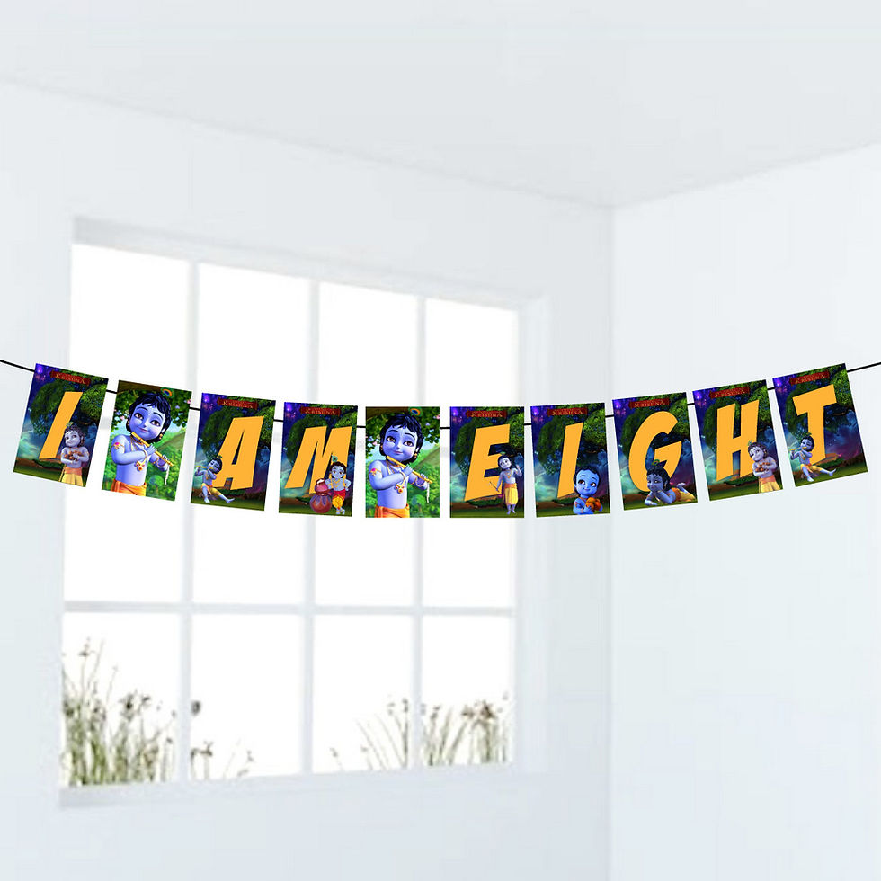 Thumbnail: Krishna Age Birthday Banner for Birthday Background and Celebration