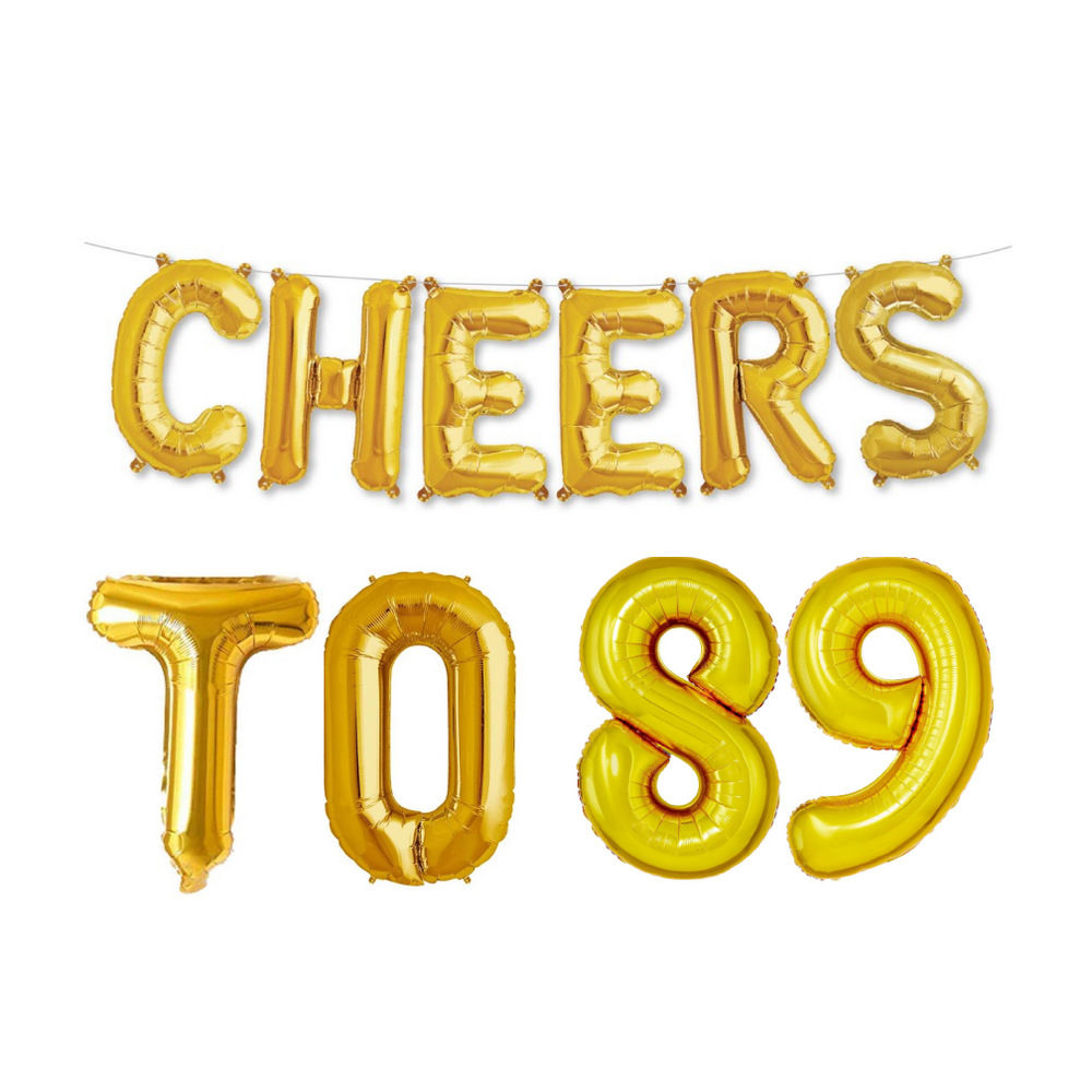 Cheers to 89 Foil Balloon - 16 Inches