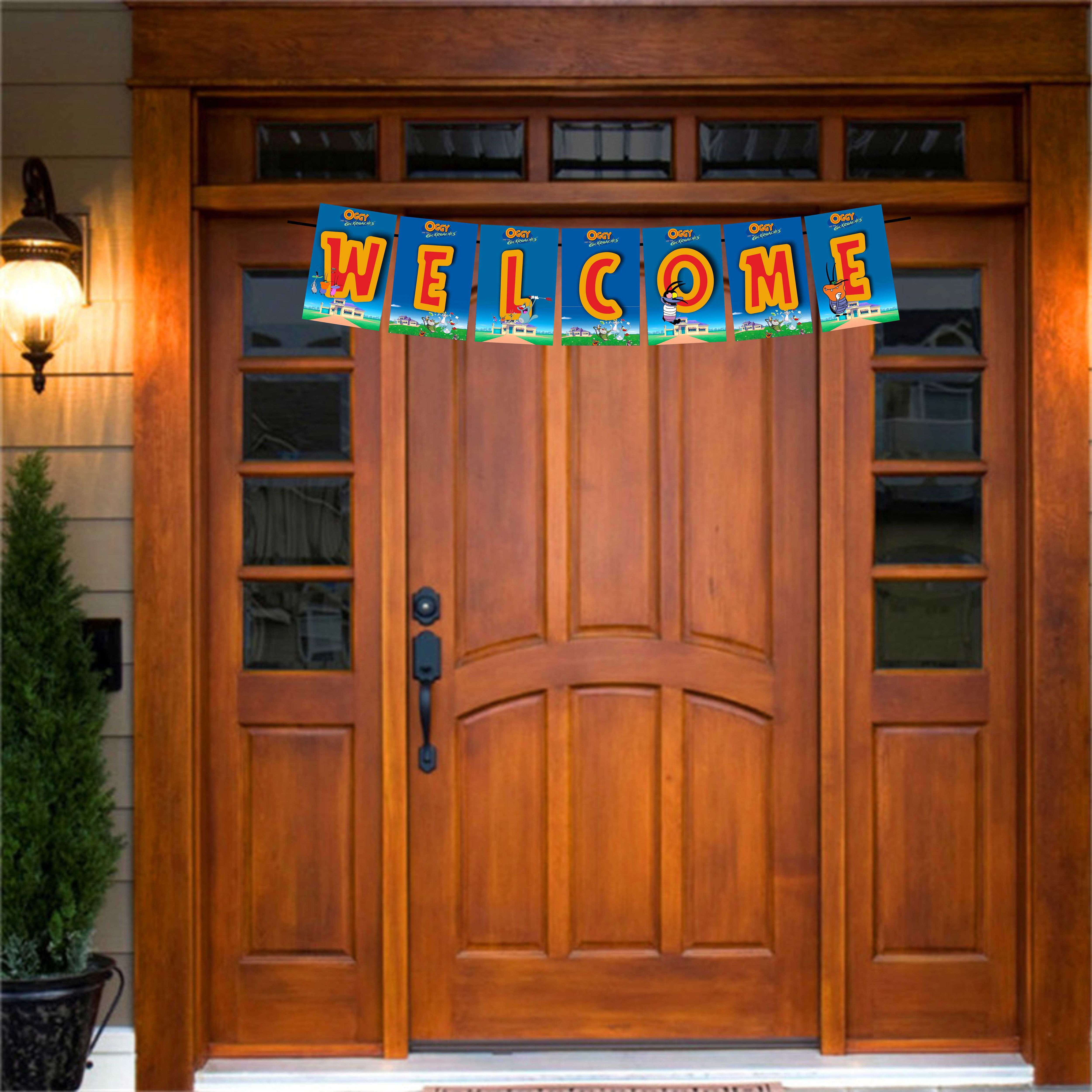 Oggy & Cockroaches Welcome Banner for Party Entrance