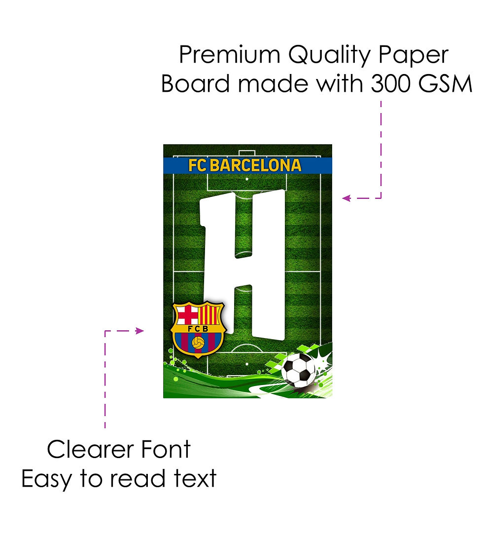Thumbnail: FC Barcelona Football Theme Happy Birthday Banner Bunting