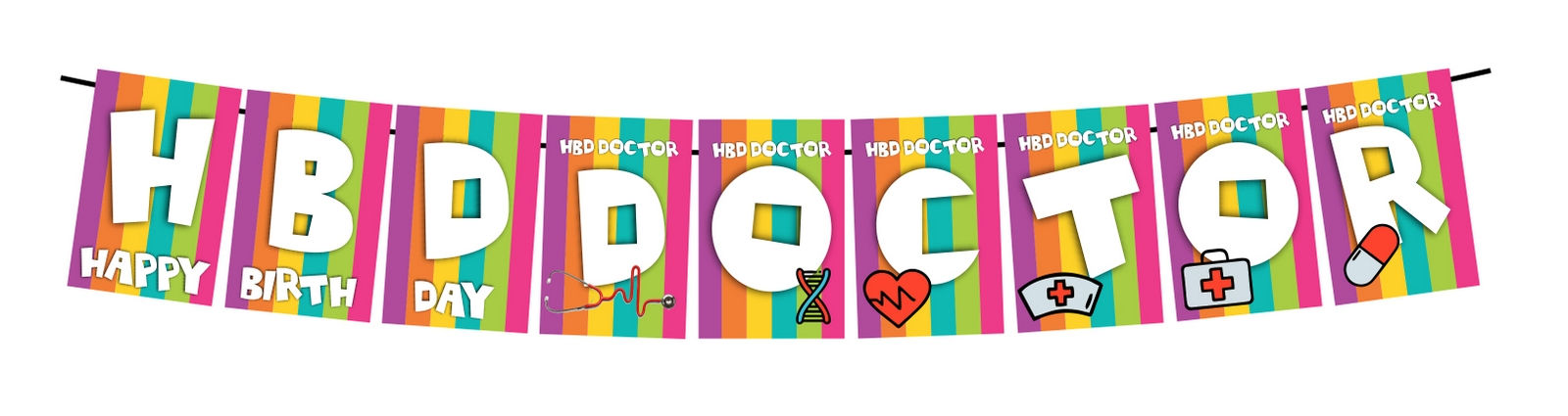Happy Birthday Doctor Banner Bunting