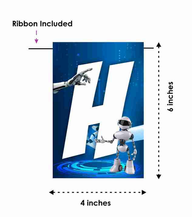 Thumbnail: Robot Number Birthday Banner for Birthday Background and Celebration