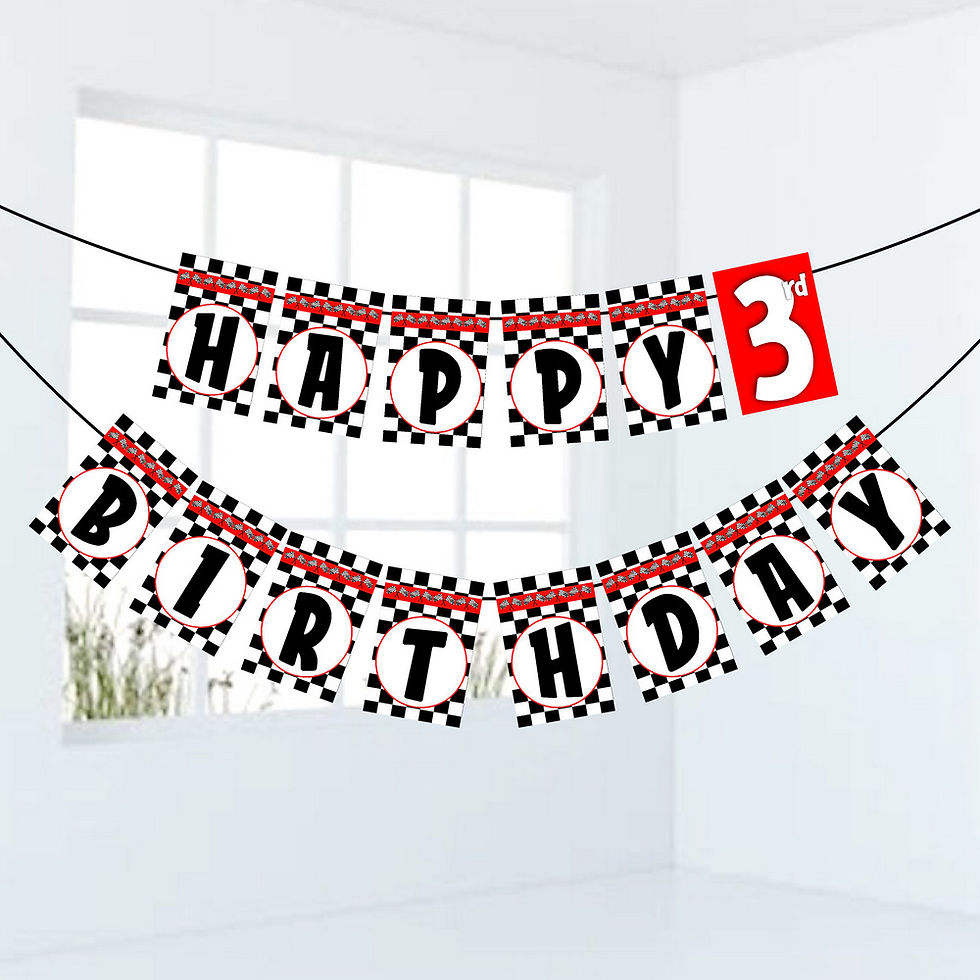 Thumbnail: Racing Number Birthday Banner for Birthday Background and Celebration