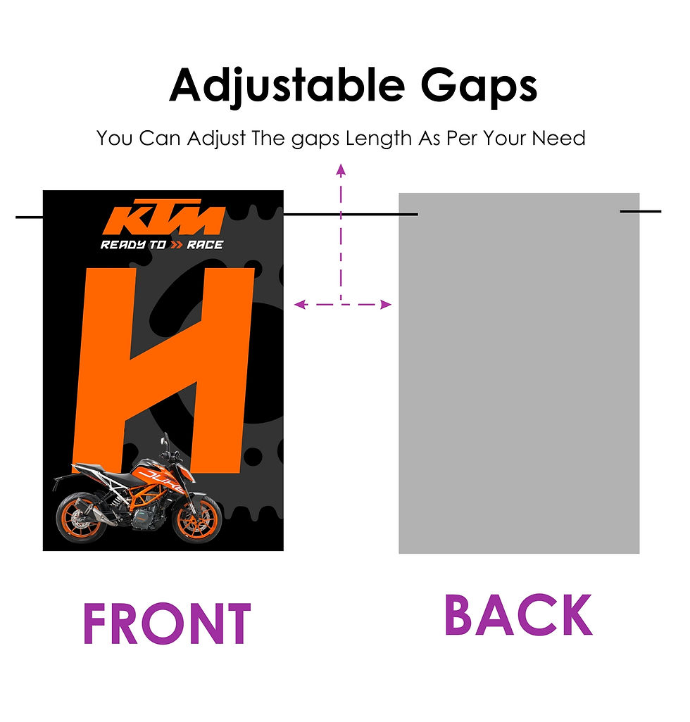 Thumbnail: KTM Bike Theme Happy Birthday Banner Bunting