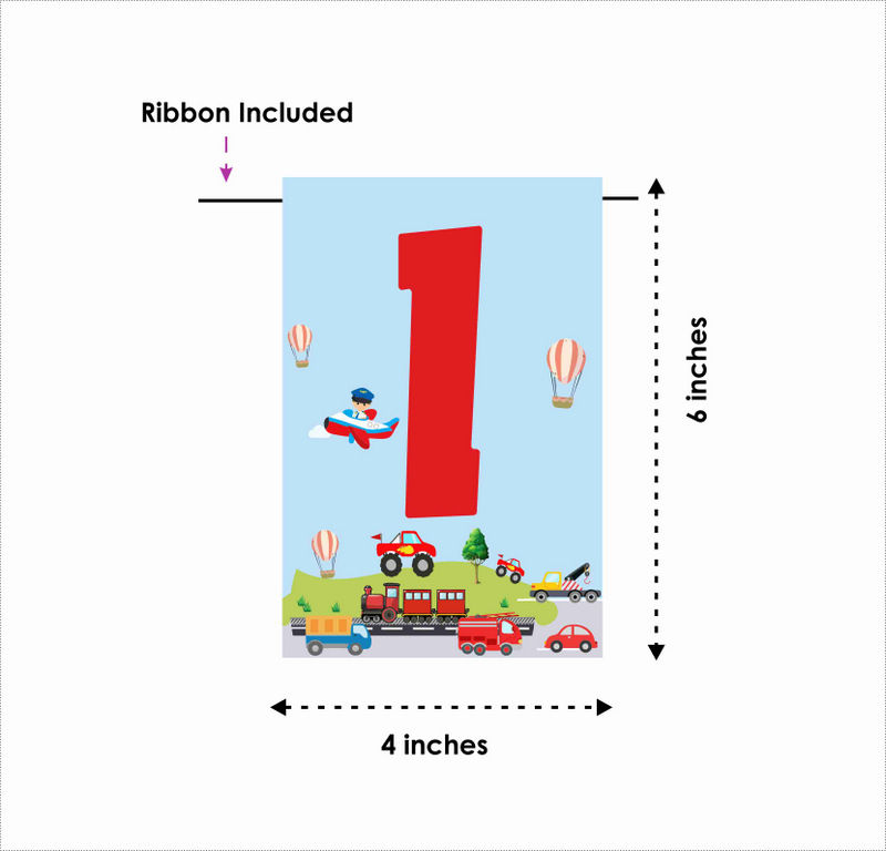 Thumbnail: Transport Theme Happy Birthday Banner Bunting