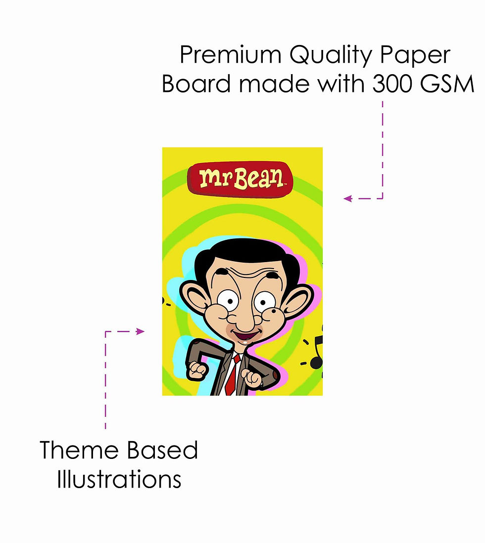 Thumbnail: Mr Bean Theme Invitation Cards - Pack of 10 with Envelopes