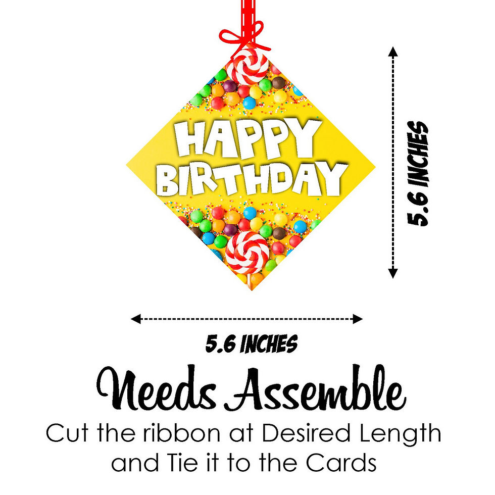 Thumbnail: Candy Theme Ceiling Hangings Birthday Cutout for Party - Pack of 12