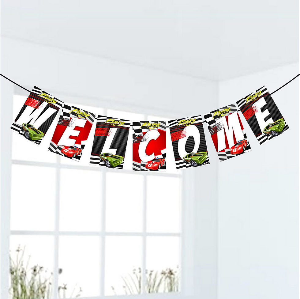 Thumbnail: Sports Car Welcome Banner for Party Entrance