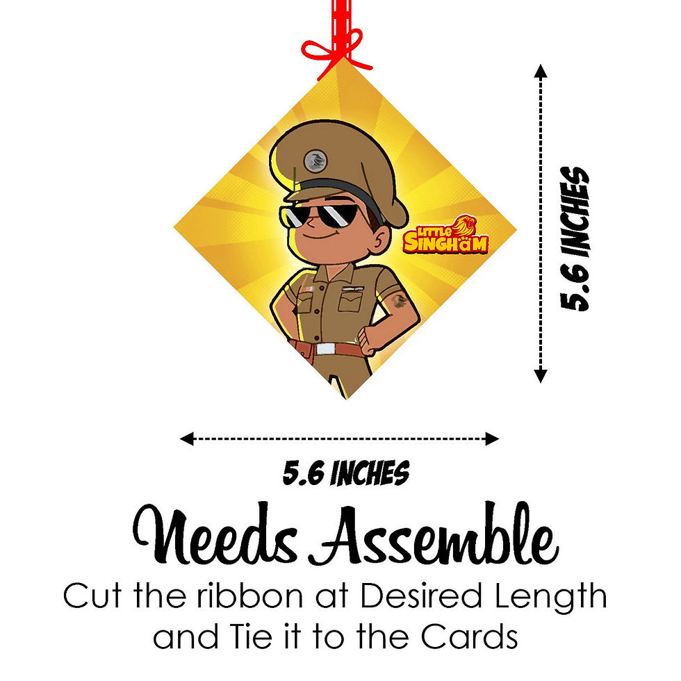 Thumbnail: Singham Theme Ceiling Hangings Birthday Cutout for Party - Pack of 12