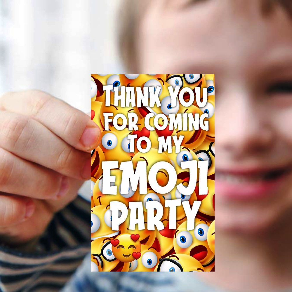 Emoji Smiley Theme Thank You Tags for Return Gifts - Pack of 20