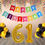 Thumbnail: Number 61 Foil with 25 Nos Black & Gold Balloon and Happy Birthday Banner