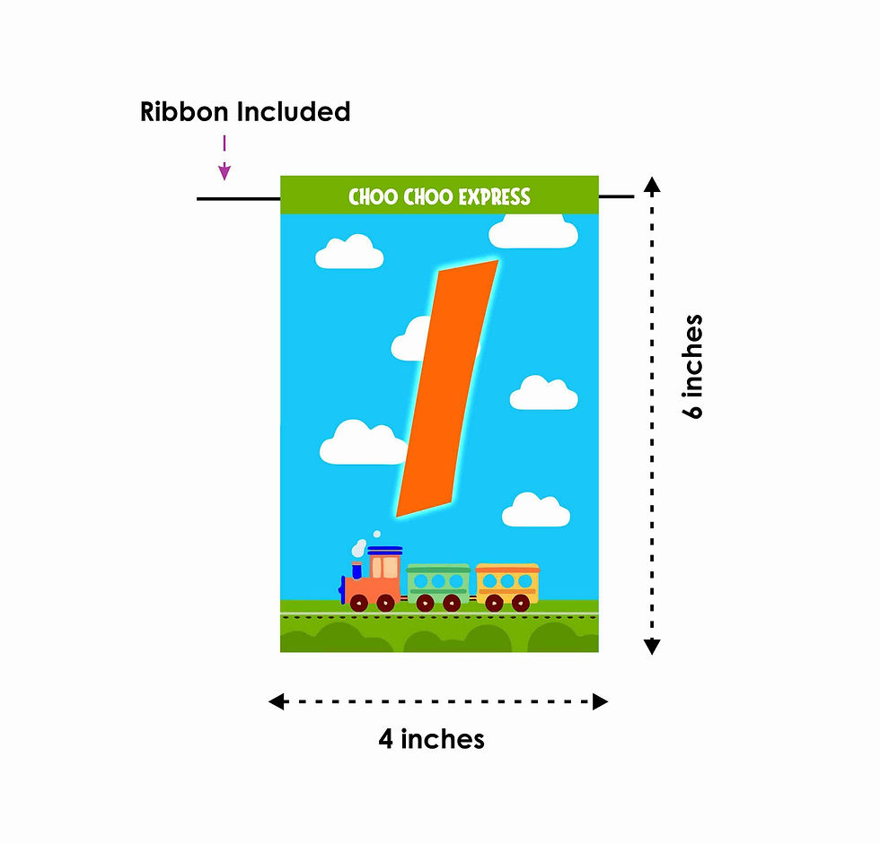 Thumbnail: Train Age Birthday Banner for Birthday Background and Celebration