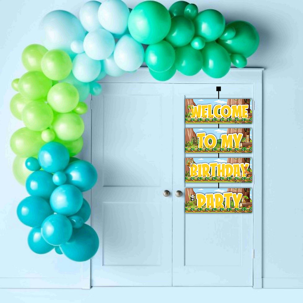 Thumbnail: Zoo Welcome to My Birthday Party Board for Party Entrance 2.3 Feet
